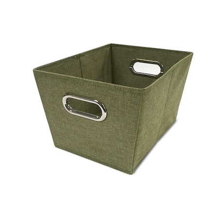 John Louis Home Fabric Bins, Tweed, Green, 11 in W BIN-R-T03